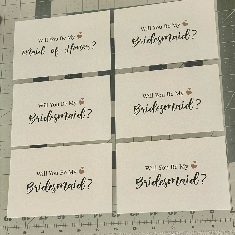 Bridesmaid and Maid of Honor Proposal Cards